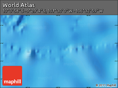 Physical Map of the Area around 9° 46' 31" S, 107° 1' 30" W
