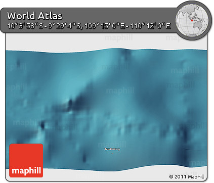 Satellite 3D Map of the Area around 9° 46' 31" S, 109° 43' 29" E