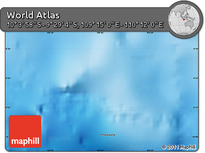 Shaded Relief Map of the Area around 9° 46' 31" S, 109° 43' 29" E