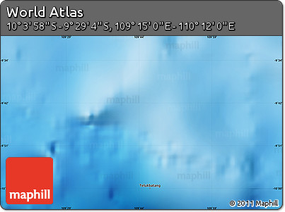 Shaded Relief Map of the Area around 9° 46' 31" S, 109° 43' 29" E