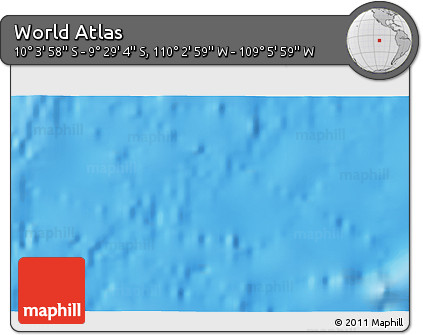 Physical 3D Map of the Area around 9° 46' 31" S, 109° 34' 29" W