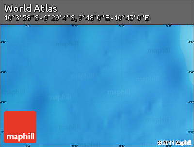 Physical Map of the Area around 9° 46' 31" S, 10° 16' 30" E