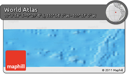 Physical Panoramic Map of the Area around 9° 46' 31" S, 110° 25' 30" W