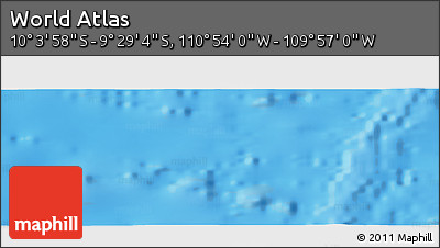Physical Panoramic Map of the Area around 9° 46' 31" S, 110° 25' 30" W