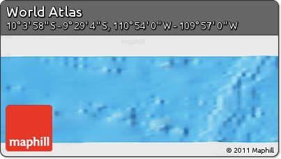 Physical Panoramic Map of the Area around 9° 46' 31" S, 110° 25' 30" W