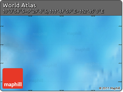 Physical Map of the Area around 9° 46' 31" S, 112° 16' 30" E