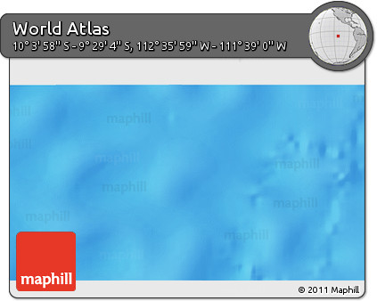 Physical 3D Map of the Area around 9° 46' 31" S, 112° 7' 30" W