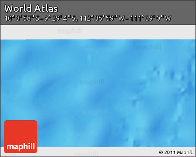 Physical 3D Map of the Area around 9° 46' 31" S, 112° 7' 30" W