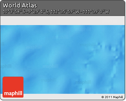 Physical 3D Map of the Area around 9° 46' 31" S, 112° 7' 30" W