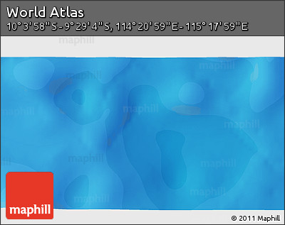 Political 3D Map of the Area around 9° 46' 31" S, 114° 49' 29" E