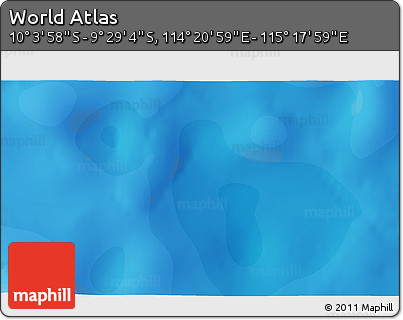 Political 3D Map of the Area around 9° 46' 31" S, 114° 49' 29" E