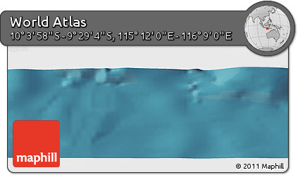 Satellite Panoramic Map of the Area around 9° 46' 31" S, 115° 40' 30" E