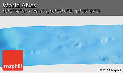 Physical Panoramic Map of the Area around 9° 46' 31" S, 11° 7' 30" E