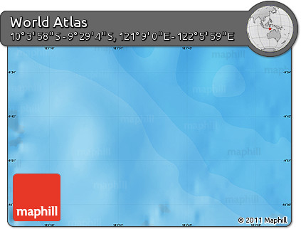 Political Map of the Area around 9° 46' 31" S, 121° 37' 30" E