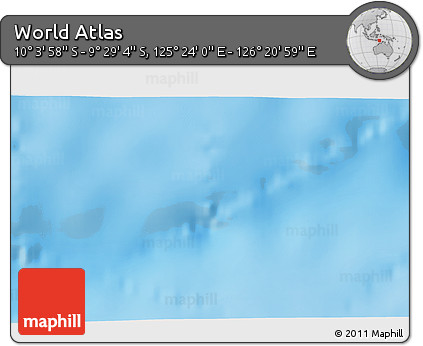 Physical 3D Map of the Area around 9° 46' 31" S, 125° 52' 30" E