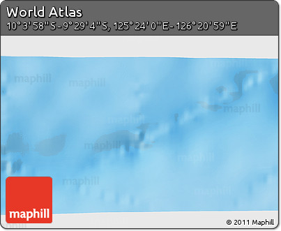 Physical 3D Map of the Area around 9° 46' 31" S, 125° 52' 30" E
