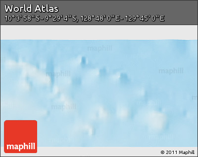 Physical 3D Map of the Area around 9° 46' 31" S, 129° 16' 30" E