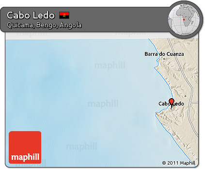 Shaded Relief 3D Map of Cabo Ledo