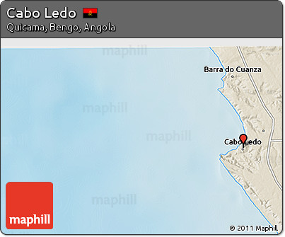 Shaded Relief 3D Map of Cabo Ledo