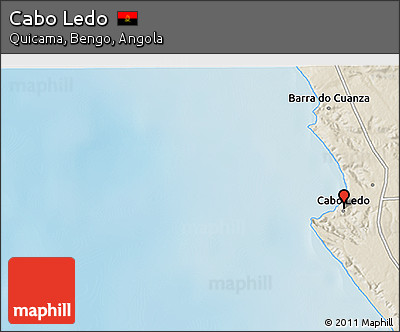 Shaded Relief 3D Map of Cabo Ledo