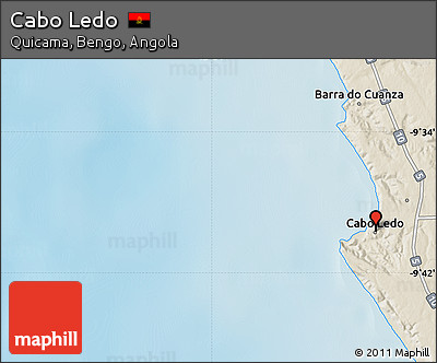 Shaded Relief Map of Cabo Ledo