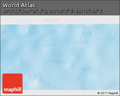 Physical 3D Map of the Area around 9° 46' 31" S, 130° 58' 29" E