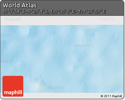 Physical 3D Map of the Area around 9° 46' 31" S, 130° 58' 29" E