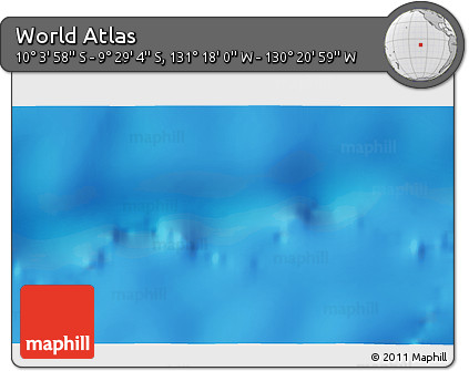 Physical 3D Map of the Area around 9° 46' 31" S, 130° 49' 29" W