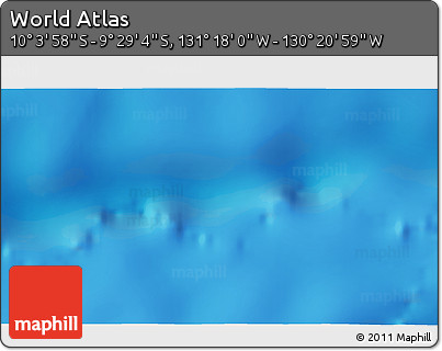 Physical 3D Map of the Area around 9° 46' 31" S, 130° 49' 29" W