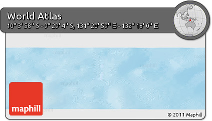 Physical Panoramic Map of the Area around 9° 46' 31" S, 131° 49' 29" E