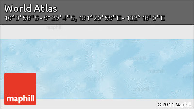 Physical Panoramic Map of the Area around 9° 46' 31" S, 131° 49' 29" E