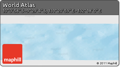 Physical Panoramic Map of the Area around 9° 46' 31" S, 131° 49' 29" E