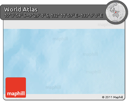 Physical 3D Map of the Area around 9° 46' 31" S, 132° 40' 30" E
