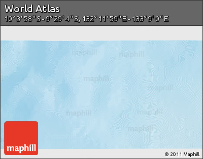 Physical 3D Map of the Area around 9° 46' 31" S, 132° 40' 30" E