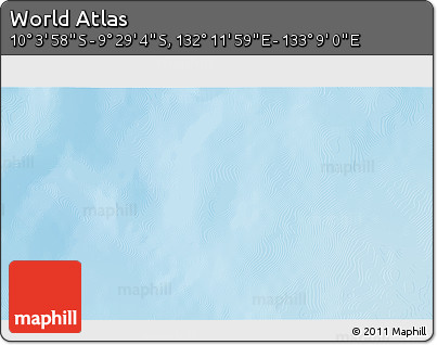 Physical 3D Map of the Area around 9° 46' 31" S, 132° 40' 30" E