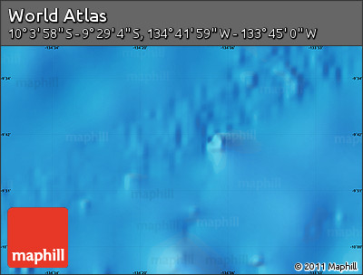 Physical Map of the Area around 9° 46' 31" S, 134° 13' 29" W