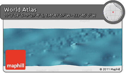 Satellite Panoramic Map of the Area around 9° 46' 31" S, 134° 13' 29" W