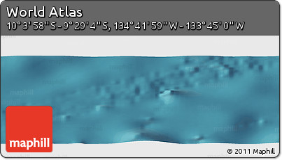 Satellite Panoramic Map of the Area around 9° 46' 31" S, 134° 13' 29" W