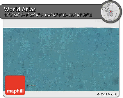 Satellite 3D Map of the Area around 9° 46' 31" S, 135° 13' 29" E