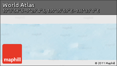 Physical Panoramic Map of the Area around 9° 46' 31" S, 136° 4' 29" E