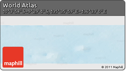 Physical Panoramic Map of the Area around 9° 46' 31" S, 136° 4' 29" E