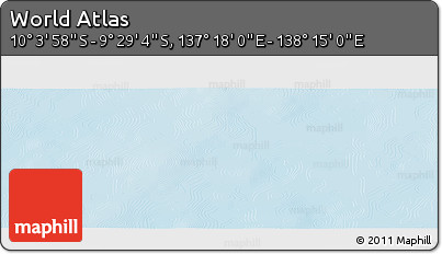 Physical Panoramic Map of the Area around 9° 46' 31" S, 137° 46' 30" E