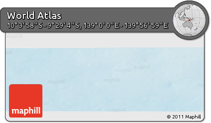 Physical Panoramic Map of the Area around 9° 46' 31" S, 139° 28' 29" E