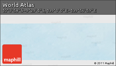 Physical Panoramic Map of the Area around 9° 46' 31" S, 139° 28' 29" E