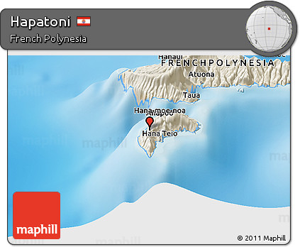 Shaded Relief Panoramic Map of Hapatoni