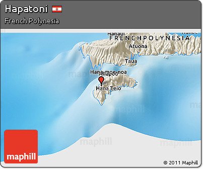 Shaded Relief Panoramic Map of Hapatoni