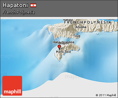 Shaded Relief Panoramic Map of Hapatoni