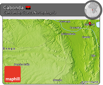Physical 3D Map of Cabonda