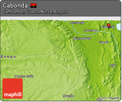 Physical 3D Map of Cabonda