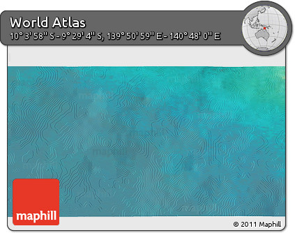 Satellite 3D Map of the Area around 9° 46' 31" S, 140° 19' 29" E